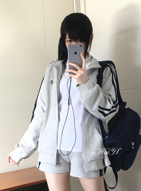 【铃音高】原创设计卫衣灰色校供感休闲外套狗皮皮jk制服