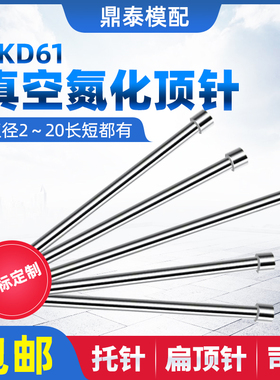 进口模具顶针氮化skd61顶针推杆耐高温司筒扁顶针镶件非标定制
