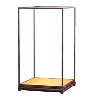 红木玻璃罩 收藏展示柜佛像罩 鸡翅木防尘罩 正方宝笼35-50可定制