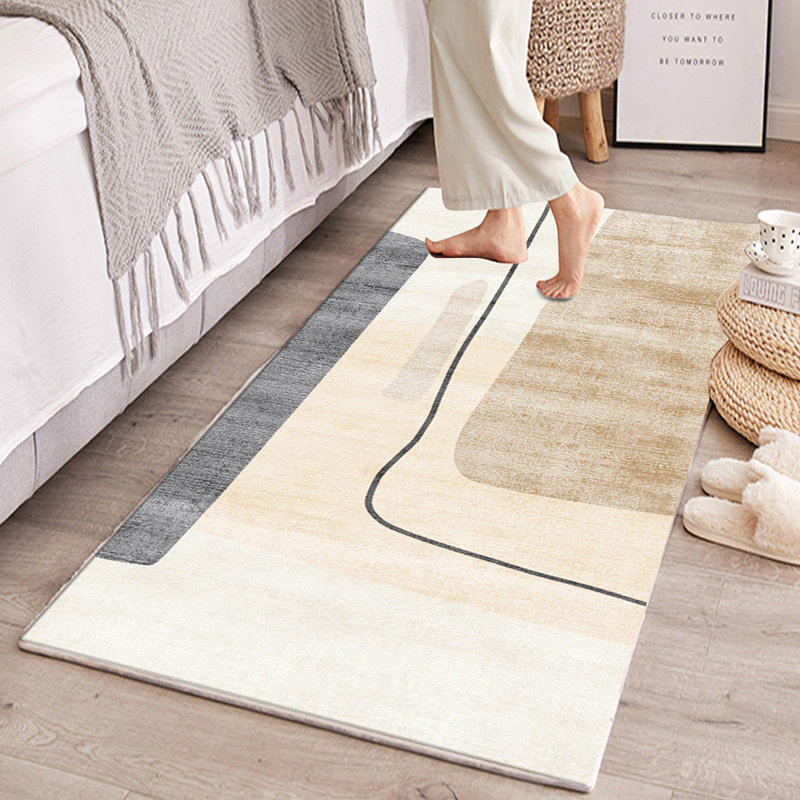 飘窗地毯卧室少女床边垫子客厅防滑地垫家用厨房地垫可定制ins风