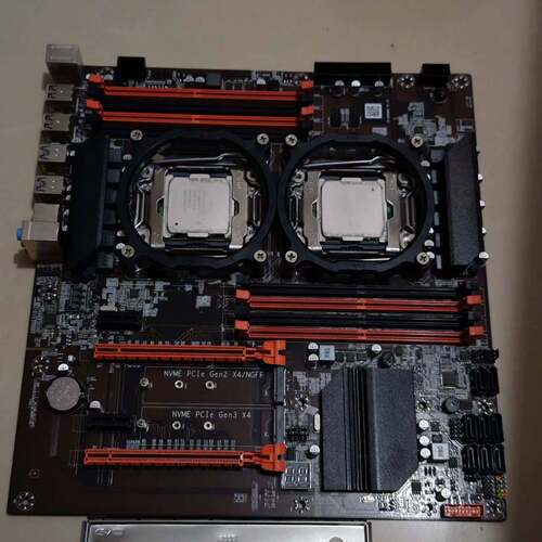 可议价X99双路主板2颗E5-2680V4 CPU套装，8
