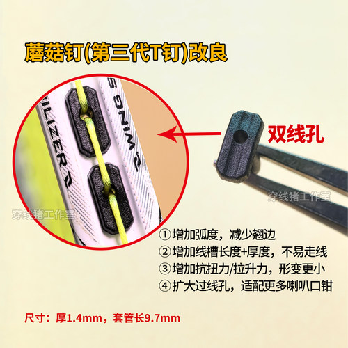 独家专利T3.0蘑菇钉防塌陷护线管