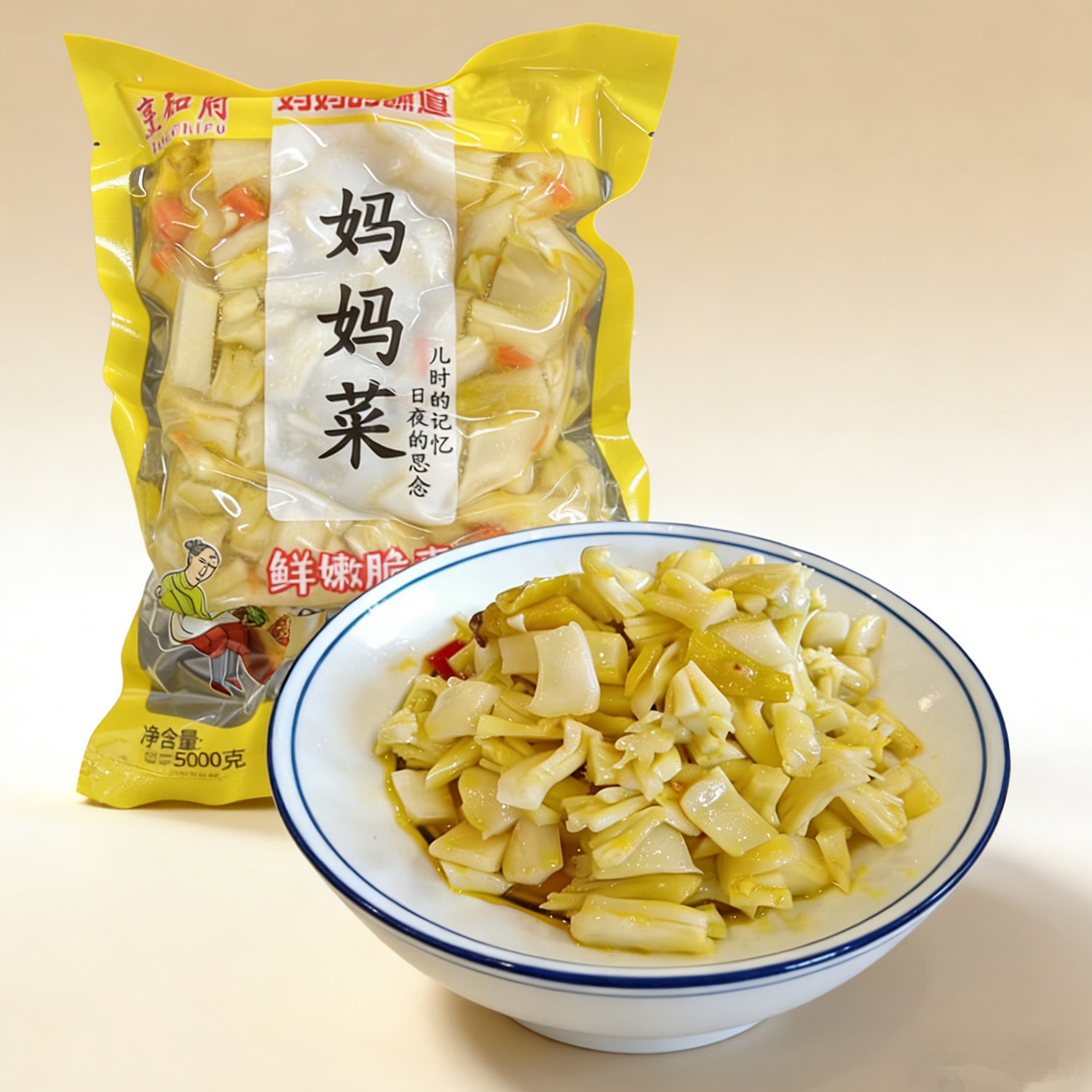 开胃花菜梗爽口菜花梗500g酱菜妈妈菜泡椒腌花菜酒店宴席冷盘凉菜
