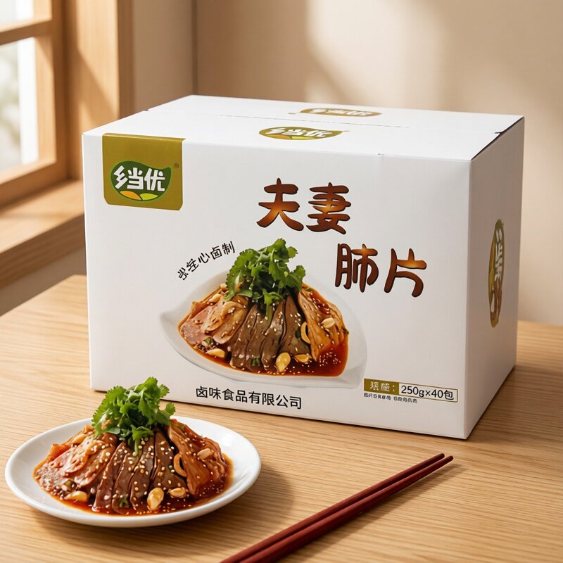 夫妻肺片乡当优麻辣凉拌菜酒店方便熟食四川红油牛杂肉肚盐帮小吃