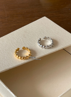 小众设计贝壳造型开口戒指食指戒