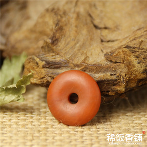 正宗保真自然无优化云南保山南红玛瑙迷你平安扣小挂件吊坠配饰