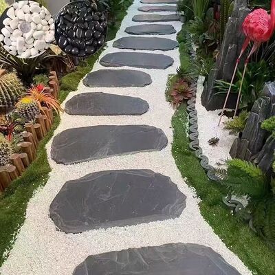 青石板踏步庭院花园草坪垫脚园林汀步户外仿古地砖铺地石天然石材