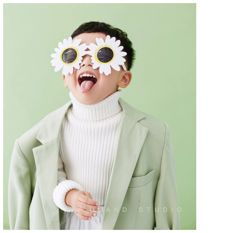 儿童拍照道具雏菊眼镜影楼写真摄影旅拍潮拍个性菊花瓣墨镜太阳镜