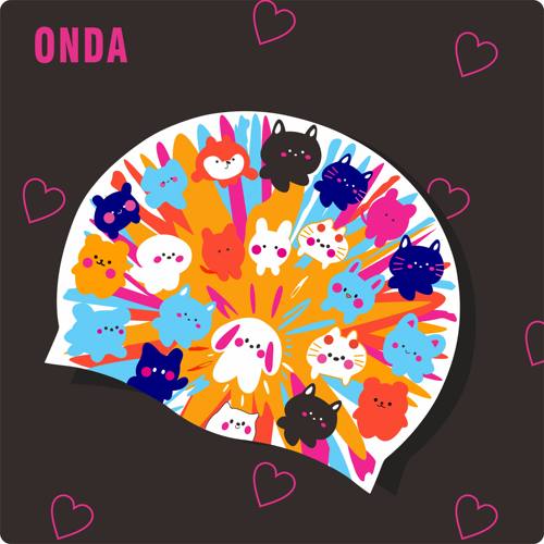 ONDA原创设计小动物大头长发高弹护耳舒适不勒头防滑硅胶泳帽