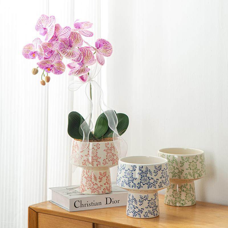 古典国风青花瓷陶瓷花盆蝴蝶兰室内装饰复古瓷器绿植花卉通用盆,家居饰品,花盆,淘宝优惠券,粉丝福利购,淘宝优惠卷