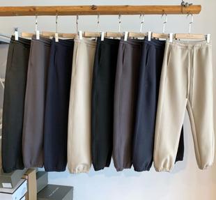 双面绒裤 寒锁温防污锁温收口卫裤 情侣 雪呢绒 自带温度计