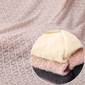 1.5米秋冬磨毛弹力蕾丝面料打底衫 衣服布料柔软杏色粉色宽保暖