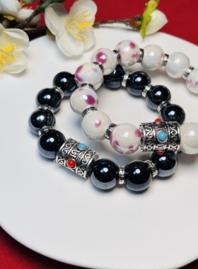 【大手围】香灰瓷男女款情侣款大珠