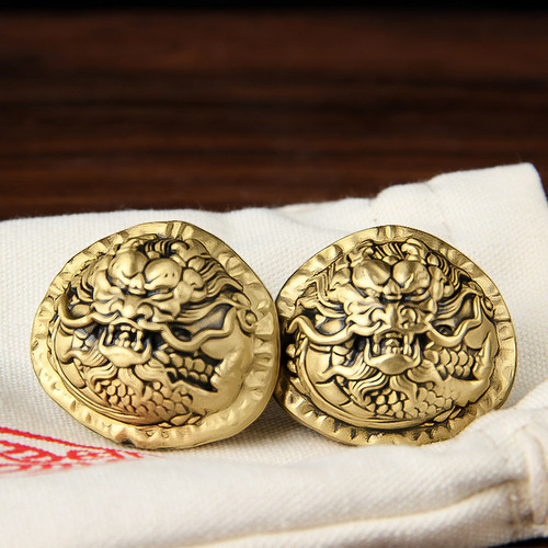 健身球 铜核桃手把玩件文玩核桃送长辈老人按摩手球一对礼品摆件