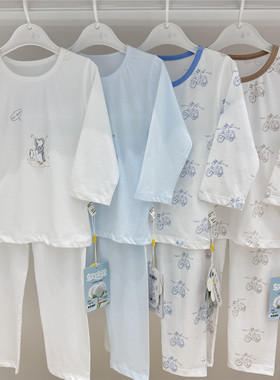 库比鼠纯棉长袖家居服内衣套装