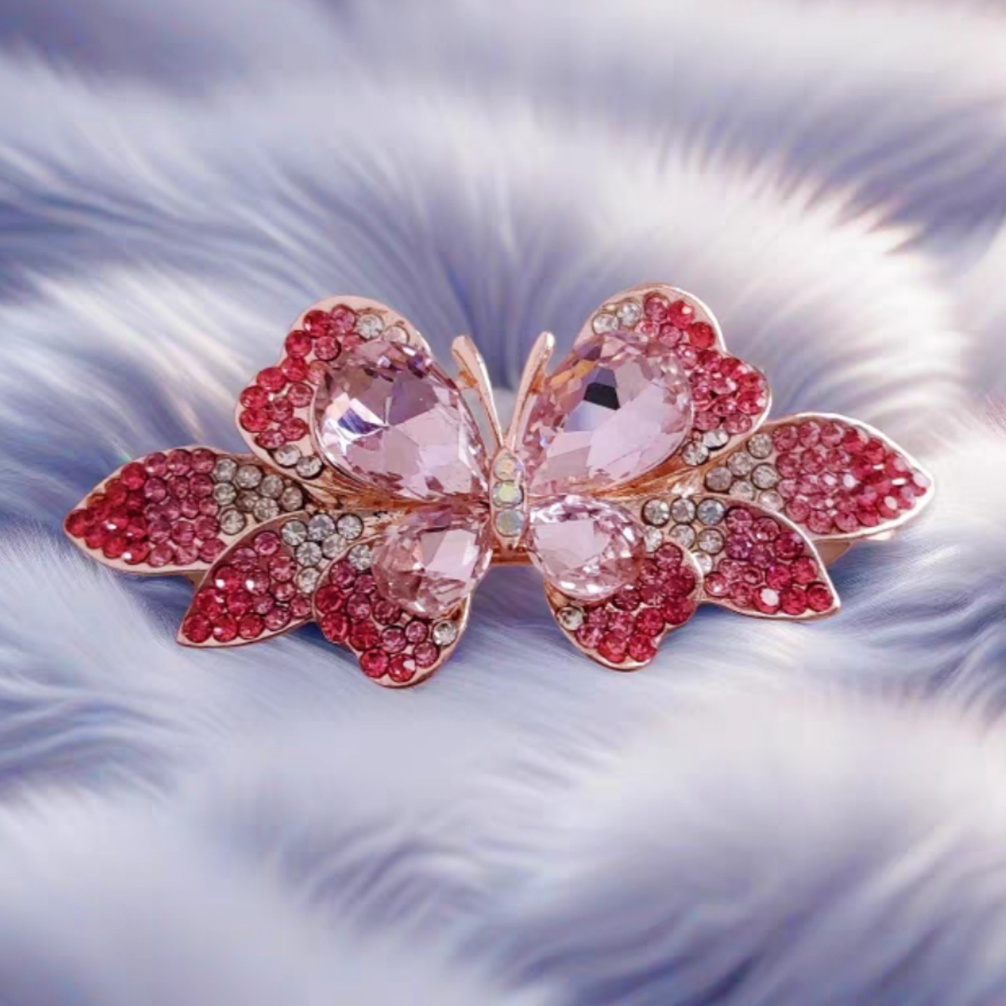 包邮新款韩版水钻蝴蝶结发夹女士百搭小号弹簧顶夹发饰欧美半扎