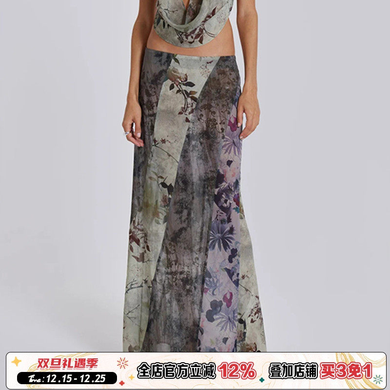 复古辣妹vintage半身裙女