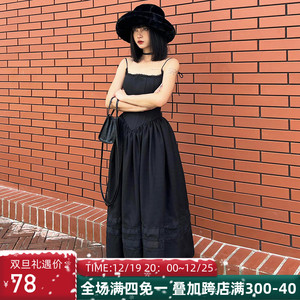 ROCKMORE【哥特少女】小众分割设计束腰显瘦吊带长裙暗黑系连衣裙