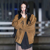 ROCKMORE 棕色复古鹿皮绒宽松显瘦外套老钱风上衣潮 Jennie同款