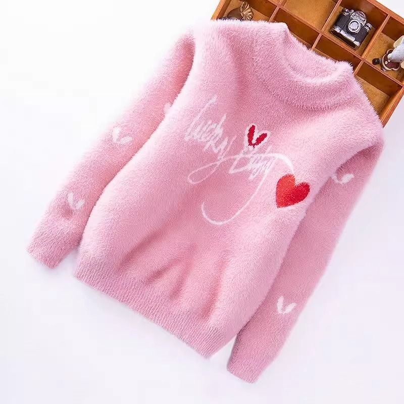 女童洋气打底衫圆领套头保暖加厚儿童毛衣3-15岁秋冬7女孩8毛衣潮