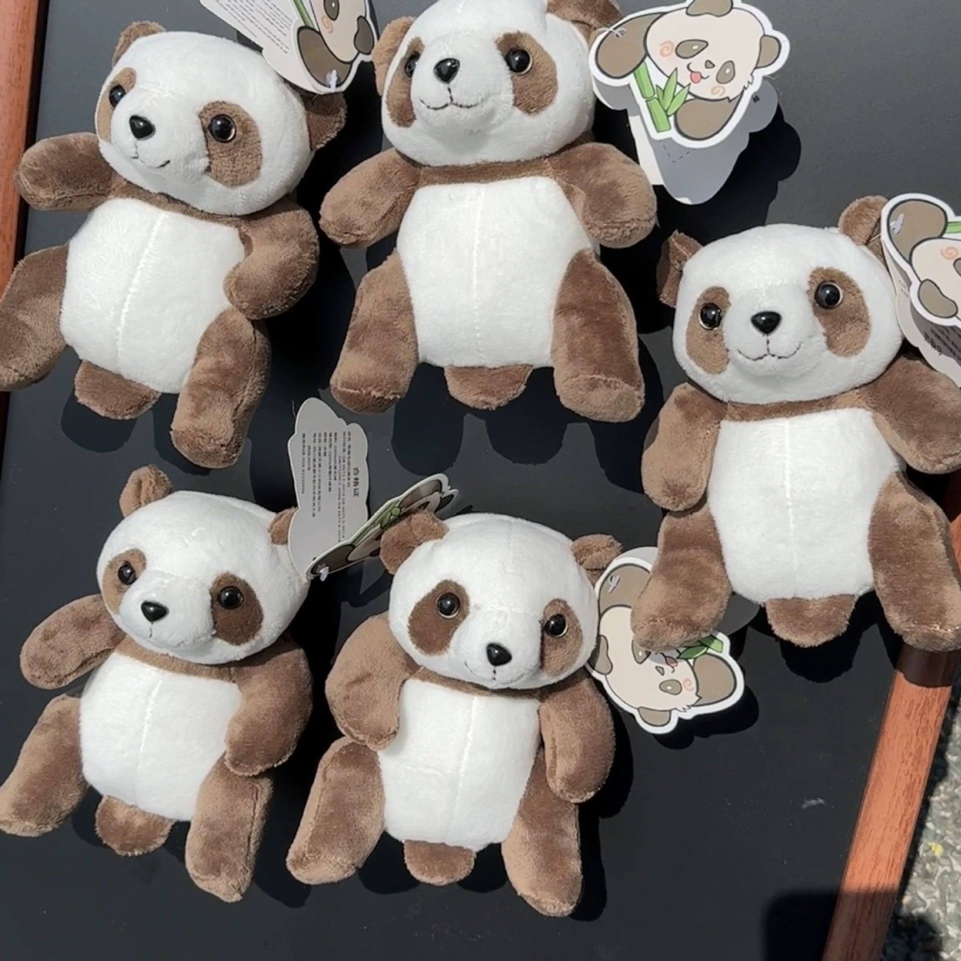 成都熊猫基地同款可爱大熊猫毛绒挂件钥匙扣包包挂饰礼物纪念品