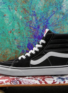 VANS SK8-HI高帮黑白经典款男鞋女鞋休闲情侣帆布板鞋VN000D5IB8C