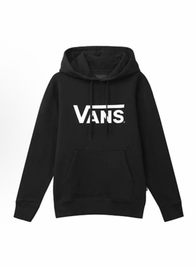 VANS范斯经典LOGO黑白红绿黄色男女套头连帽卫衣夹克VN0A3TXIBLK