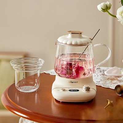 小熊全玻璃迷你养生壶一人养生杯