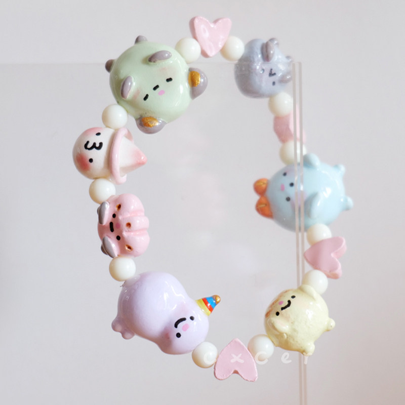 原创设计 七个小可爱 手作粘土手链 治愈萌系 首饰 礼物 陈小船儿