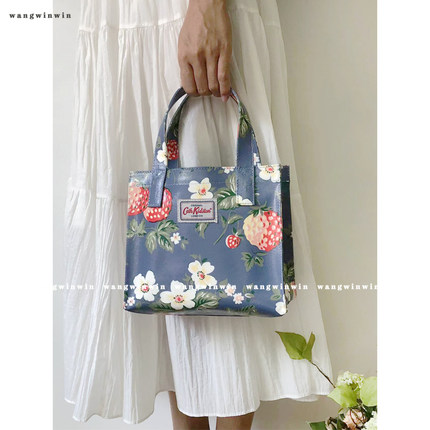 Cath kidston手提包mini小方包碎花防水盒饭包帆布印花手拎包小包