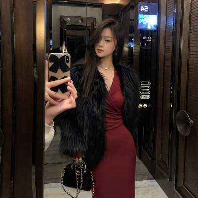 【3折清仓】云颂套装 温柔气质绑带交叉围裹式V领上衣+松紧腰直