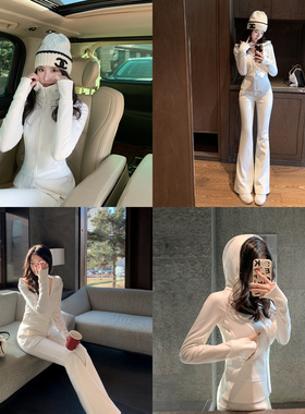 Middletone｜Lulu套装 连帽拉链卫衣卫裤加绒秋冬百搭外套裤子女