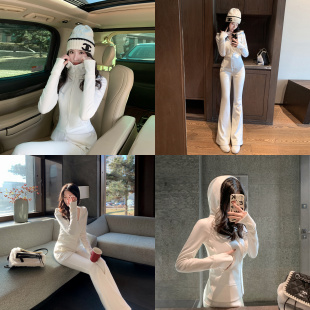 子女 加绒秋冬百搭外套裤 Middletone｜Lulu套装 连帽拉链卫衣卫裤