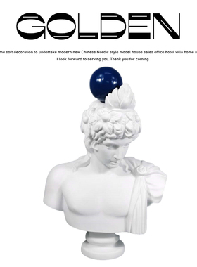 现代简约树脂人物客厅简约送礼桌面摆件北欧式样板房客厅软装饰品