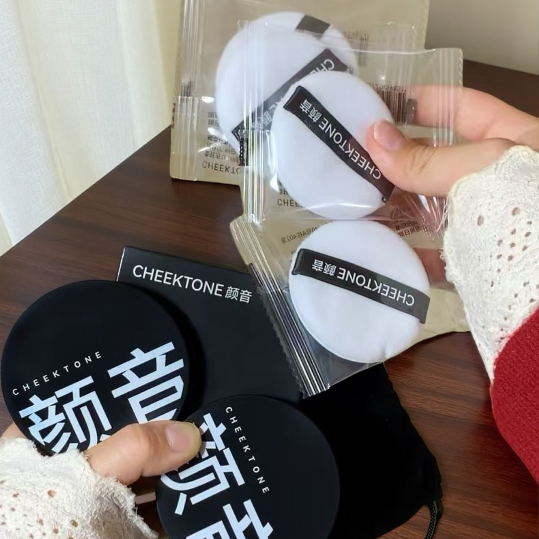 透明色粉肤色哑光柔焦定妆工具