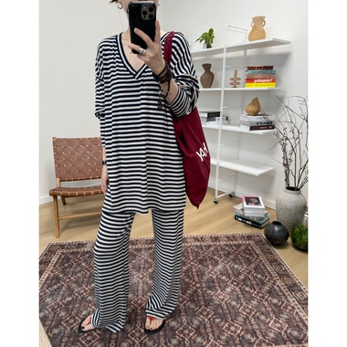 MKDesign 夏季新品 条纹套装