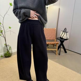 裤 王炸必入松紧腰加绒加厚哈伦奶奶9分西装 新品 MKDesign2024冬季