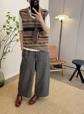 MKDesign 秋冬新品加厚羊毛挺阔显瘦高品质质感休闲9分宽松西装裤