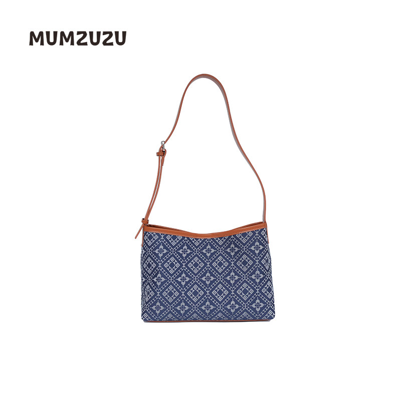 木绵远山MUMZUZU素锦机织系列壮锦花纹小托特女包