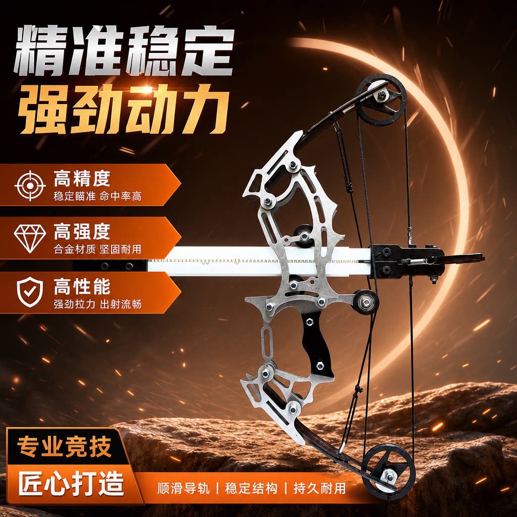 强劲拉力射箭钢珠两用迷你复合弓合金高强度高精度精准稳定