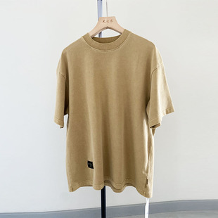 T恤男340g重磅半袖 US日系重工蜡染纯色宽松短袖 不退换} {清仓款