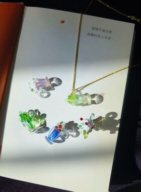 手作玻璃摆件冰淇凌吊坠创意家居装饰可爱迷你玻璃吊坠装饰礼物