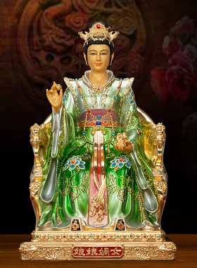 纯铜女蜗娘娘神像家用工艺品摆件