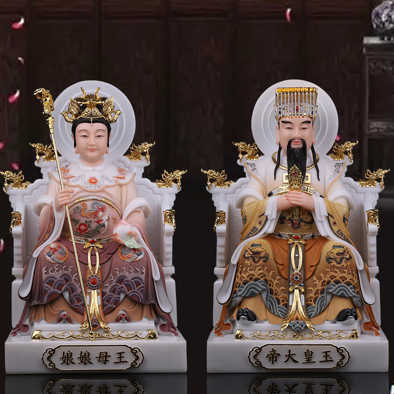 神像西王母摆件汉白玉