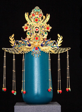 合金神像用的头饰凤冠男女像头饰19/26寸奢华富贵装饰品仙家帽子