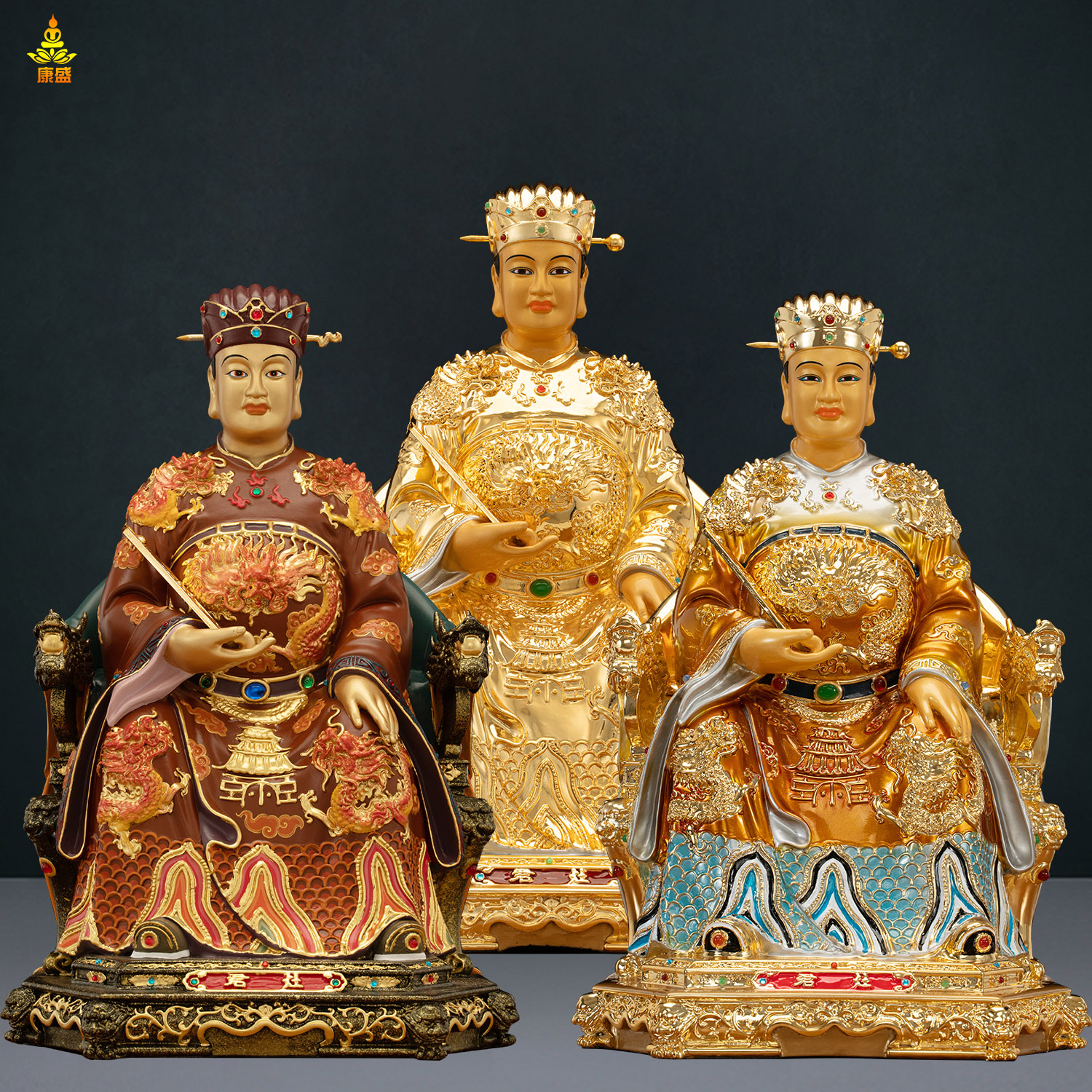 铜灶王爷神像客厅桌面工艺品摆件