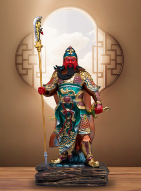 康盛树脂供奉摆件中式关帝圣君像