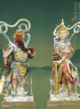 康盛黄铜供奉摆件伽蓝韦陀神像