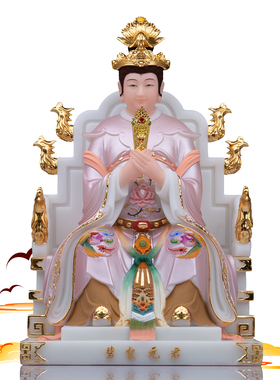 碧霞元君九凤椅泰山奶奶汉白玉