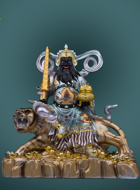 中路赵元帅神像骑虎武财神赵公明